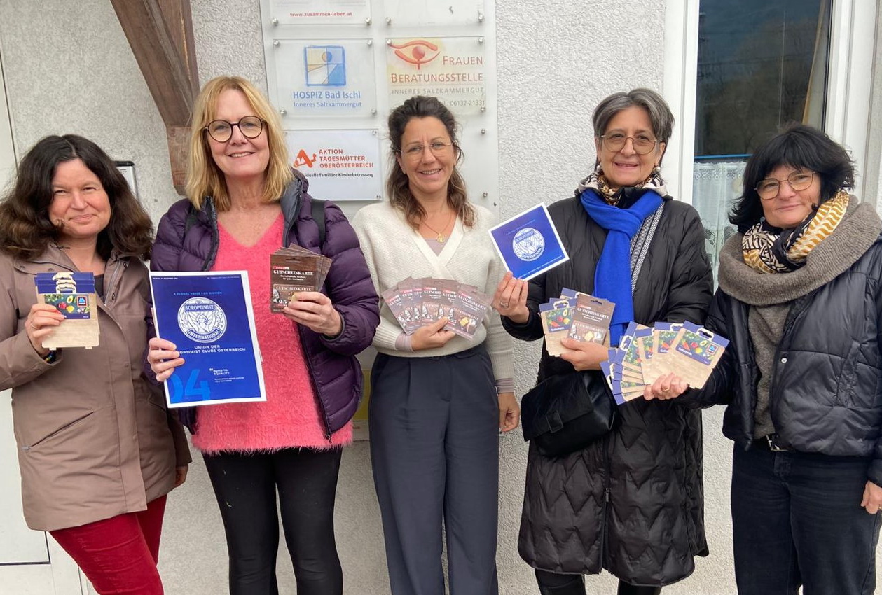 „Unterstützung für Frauen in Not“ eine gemeinsame Aktion des SI-Club Bad Ischl und der Frauenberatungsstelle Inneres Salzkammergut